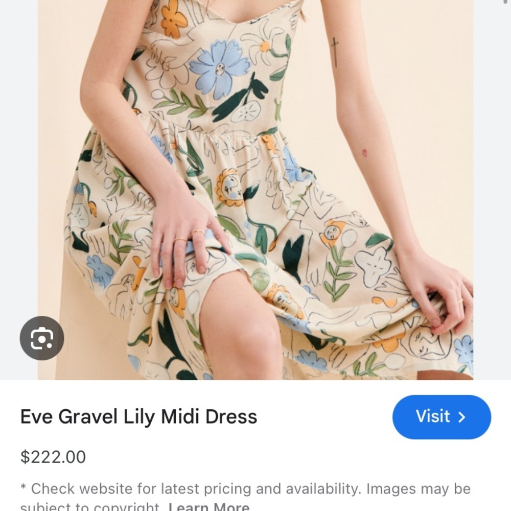 Eve gravel Lilly dress xs Small Flaw Read - Picture 6 of 7